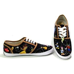 Disney Magic Women Canvas Shoes Sneakers Bradford Exchange Character Art Size 7